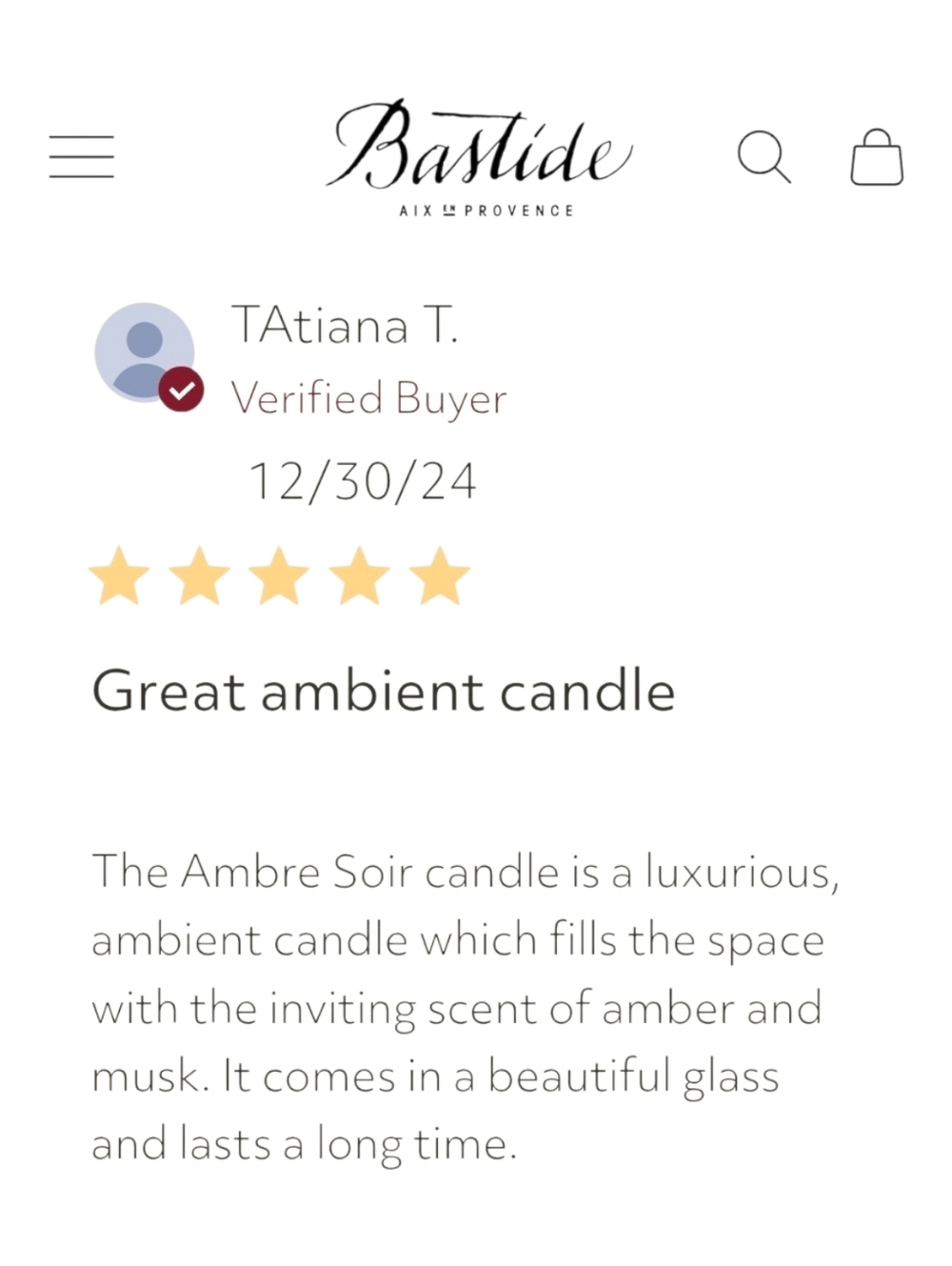 Anthropology Bastide Ambre Soir Scented Candle 6.7 oz Exotic Dreamy Home Scent - Picture 6 of 16